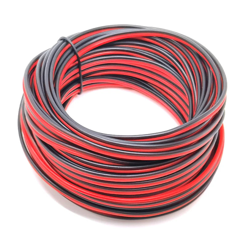 10M 2Pin 16-30AWG UL2468 Extension Red Black Cable Use for LED Strip Tape String Connect Electric Wire