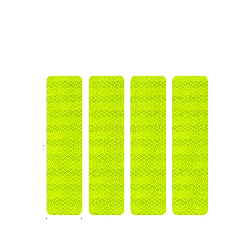 4PCS Reflective Strip Night Safety Warning Motorcycle Stickers Waterproof Motorbike Helmet Box Fuel Tank Side Panels Decals
