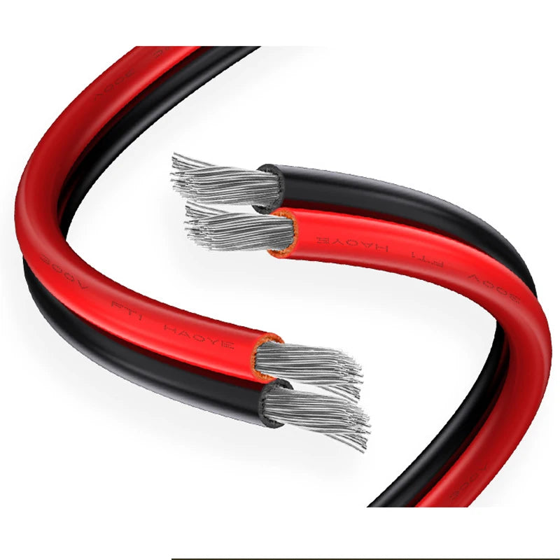 10M 2Pin 16-30AWG UL2468 Extension Red Black Cable Use for LED Strip Tape String Connect Electric Wire