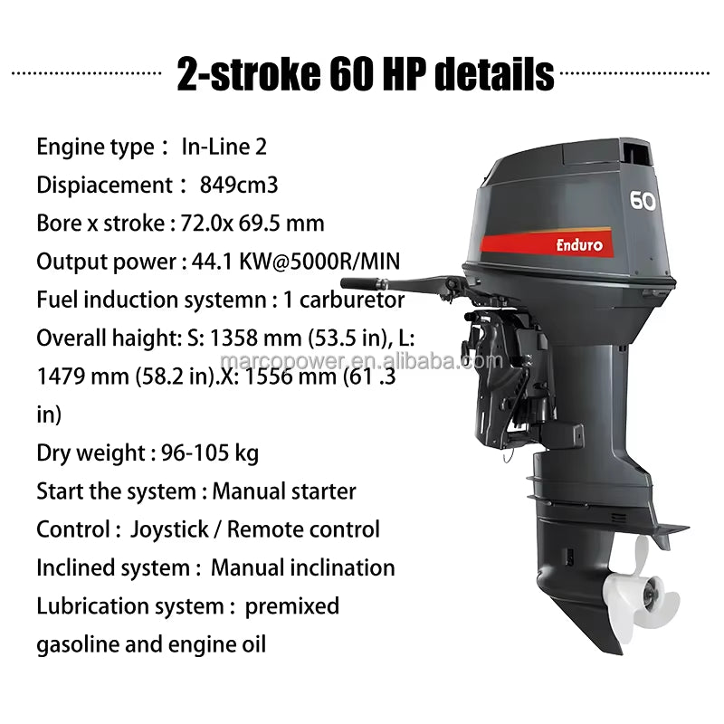 2025 Yamahas 60HP Outboard Motor Boat Engine Ready to Ship