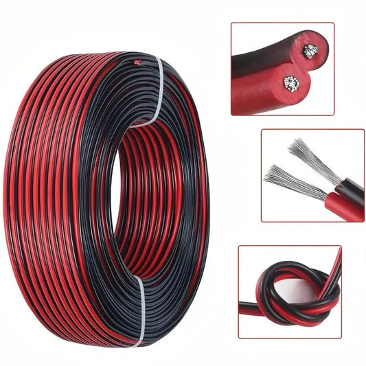 10M 2Pin 16-30AWG UL2468 Extension Red Black Cable Use for LED Strip Tape String Connect Electric Wire