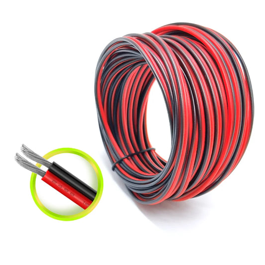 10M 2Pin 16-30AWG UL2468 Extension Red Black Cable Use for LED Strip Tape String Connect Electric Wire